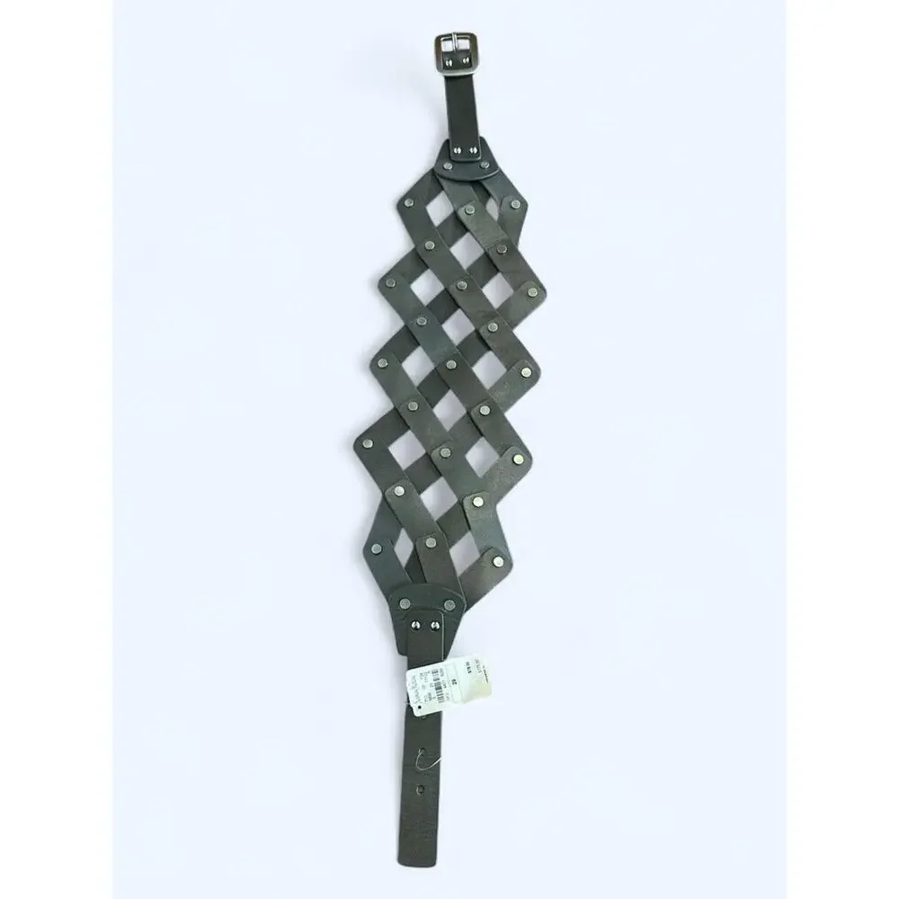 Diane Von Furstenberg Lattice Leather Waist Belt S / 29